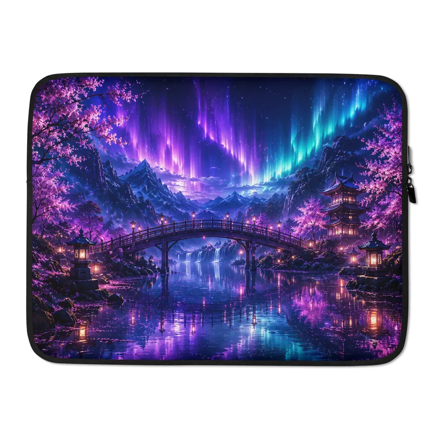 Moonlit Sakura Passage 15in Laptop Sleeve